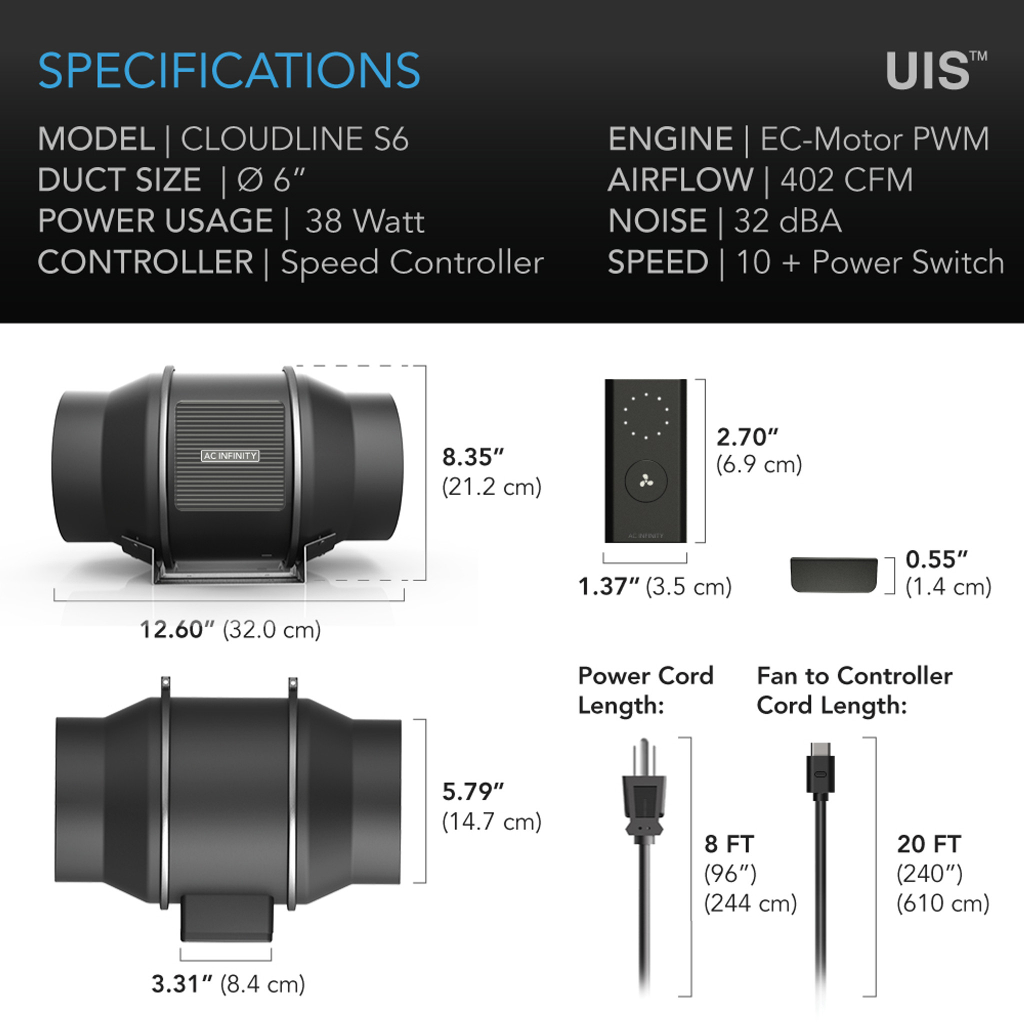 AC INFINITY CLOUDLINE PRO S6 - Image 3